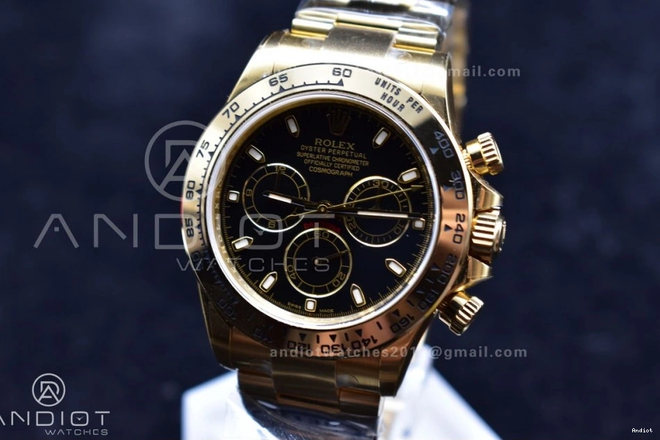 Daytona Best YG Edition SA4130 1:1 Black V2 Clean 116505 Dial on Bracelet 0208